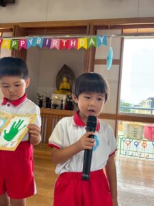 令和7年7月9日　４．５．６月生まれお誕生会